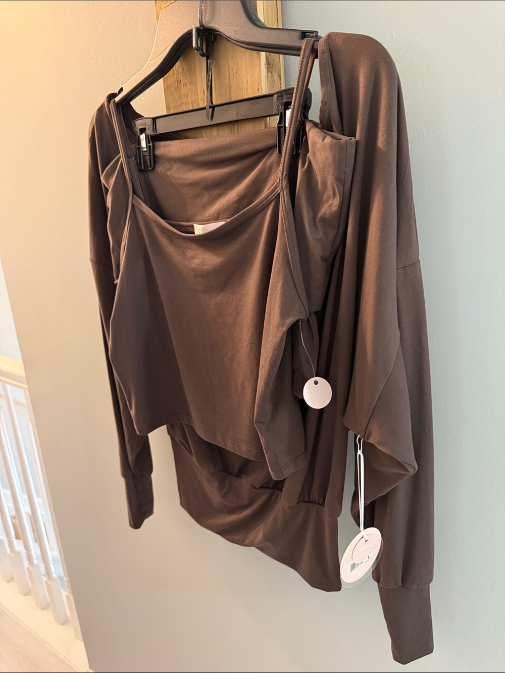 POSIE ACTIVE Women's Buttery Brown/Chocolate 3-pc Set, XS, S & L, NWTs - Picture 5 of 10